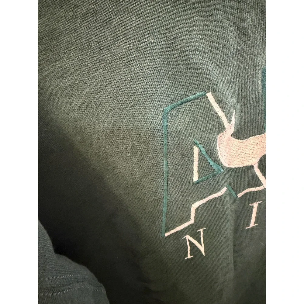 Vintage Nike Air Embroidered Sweatshirt Hunter Green Fruit of the Loom Large